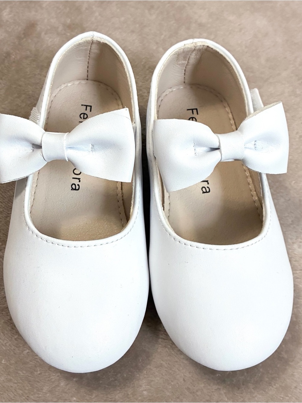 Toddler Girl White Bow Mary Jane Shoes